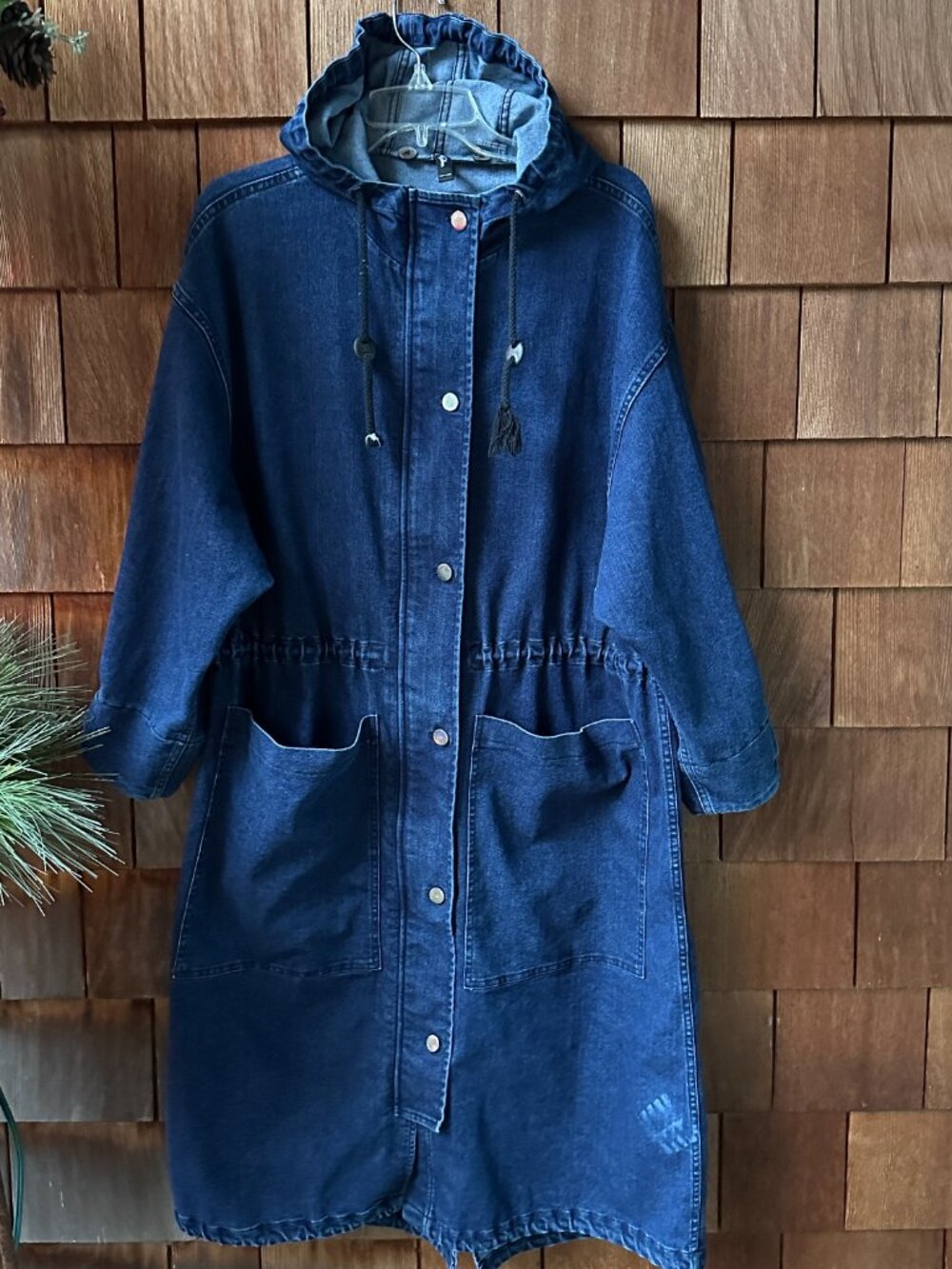 VTG Adam Selman New York Hooded Denim Zip Front Unlined Jacket in X-Large